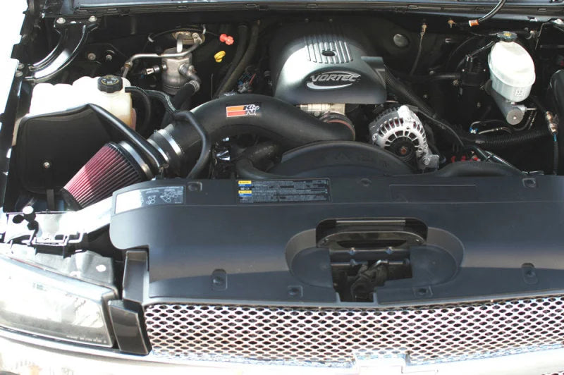 K&N 99-04 Chevy Silverado V8-4.8L/5.3L Performance Intake Kit - Side View