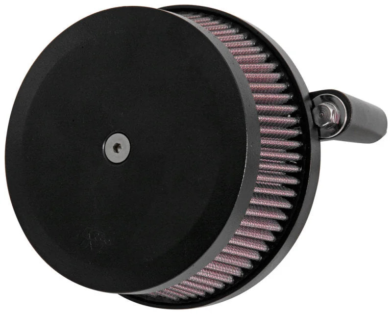 K&N 99+ Harley Davidson Street Metal Intake System - Hammer Black - Side View