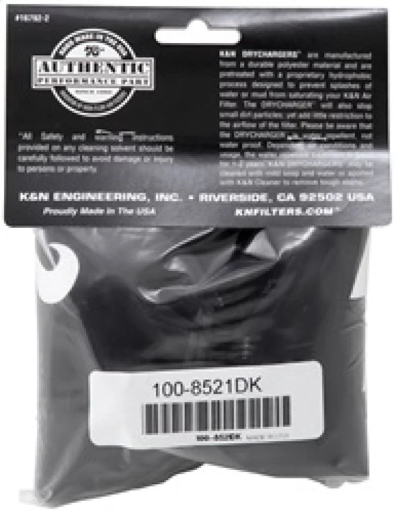 K&N Air Filter Wrap - Black - 4.313in Base ID x 4.75in Top ID x 6.75in H - Additional View 5