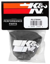 Load image into Gallery viewer, K&amp;N Air Filter Wrap Black Oval Tapered 3.75in Base I/S Width x 2.5in Top I/S Width x 2.75in H - Side View