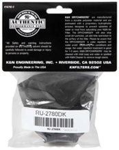 Load image into Gallery viewer, K&amp;N Air Filter Wrap Black Oval Tapered 3.75in Base I/S Width x 2.5in Top I/S Width x 2.75in H - Detail View