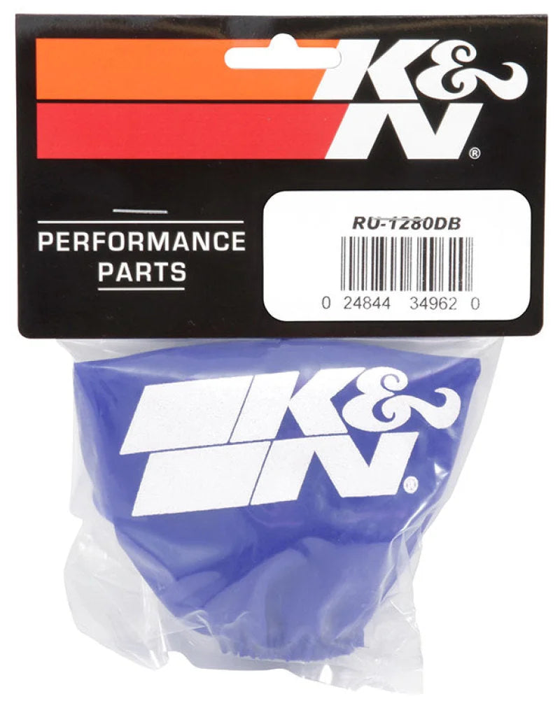 K&N Air Filter Wrap- Blue - Back View