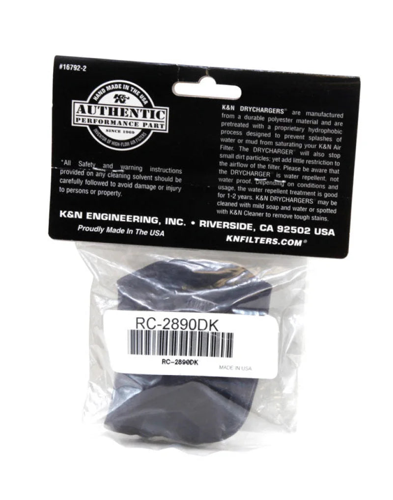 K&N Air Filter Wrap Drycharger RC-2890 Black - Installation View