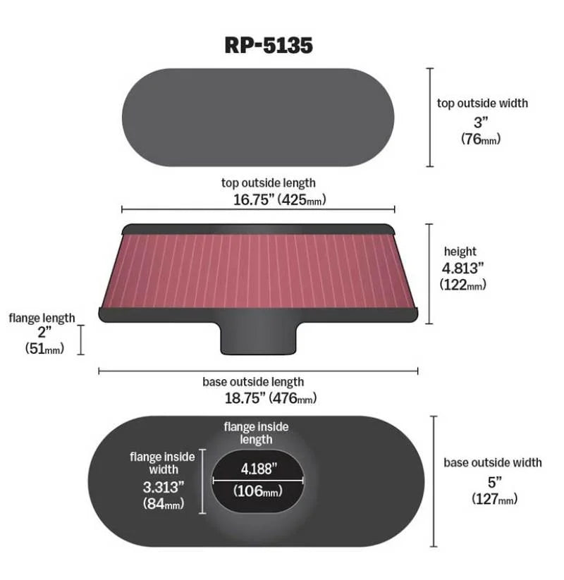 K&N Air Filter with Carbon Fiber Top and Base - Installation View