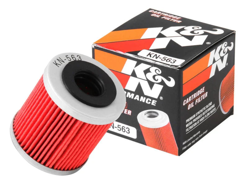 K&N Aprilia / Derbi / Husqvarna / Piaggio 1.781in OD x 0.625in ID x 1.844in H Oil Filter - Installation View