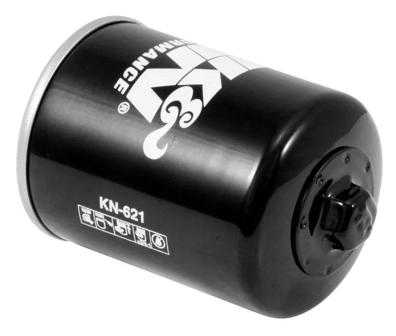 K&N Arctic Cat 2.688in OD x 3.344in H Oil Filter - Side View