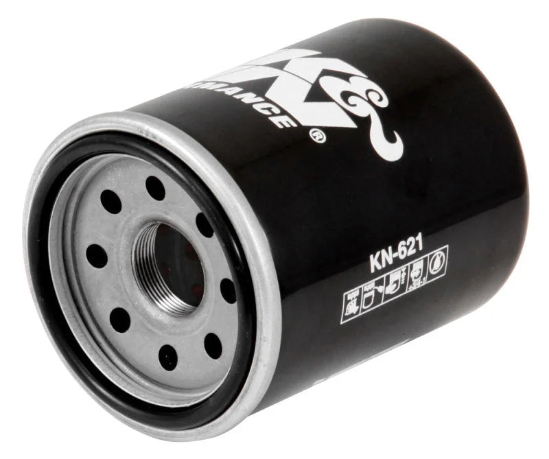 K&N Arctic Cat 2.688in OD x 3.344in H Oil Filter - Back View