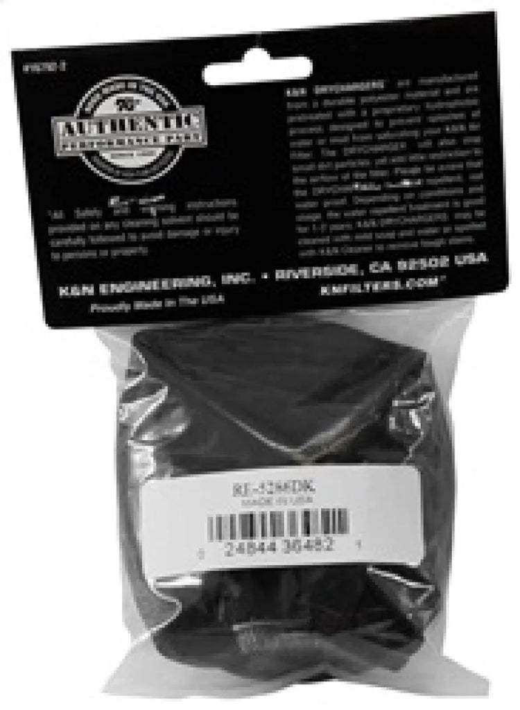 K&N Black Drycharger Rectangle Straight Air Filter Wrap - Black - Installation View