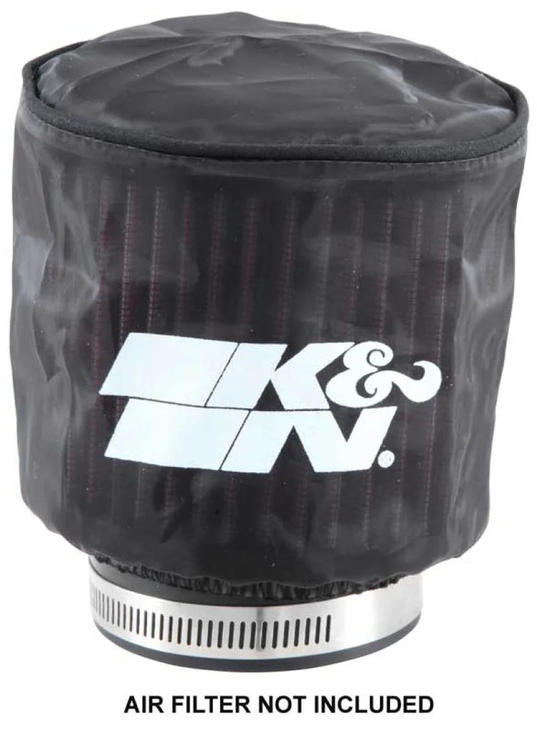K&N Black Drycharger Round Straight Air Filter Wrap 4.5in ID x 4in H - Main Product View