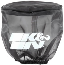 Load image into Gallery viewer, K&amp;N Black Drycharger Round Straight Air Filter Wrap 4.5in ID x 4in H - Side View