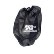 Load image into Gallery viewer, K&amp;N Black Drycharger Round Tapered Air Filter Wrap 5in Top ID / 7.5in Base ID / 8in Height