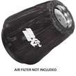 Load image into Gallery viewer, K&amp;N Black Drycharger Round Tapered Custom Air Filter Wrap - Side View