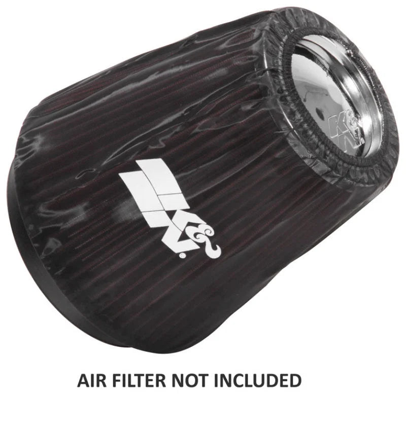 K&N Black Drycharger Round Tapered Custom Air Filter Wrap - Side View