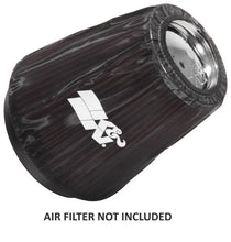 Load image into Gallery viewer, K&amp;N Black Drycharger Round Tapered Custom Air Filter Wrap - Side View