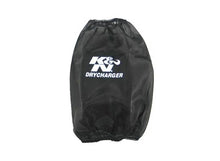 Load image into Gallery viewer, K&amp;N Black Drycharger Round Tapered Custom Air Filter Wrap - Detail View