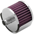 Load image into Gallery viewer, K&amp;N Breather 1in Flg W/1in-1/4in Grmt 3in od X 2-3/8in h - Side View