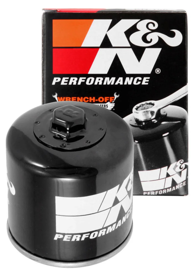 K&N Buell 2.563in OD x 2.969in H Oil Filter - Installation View