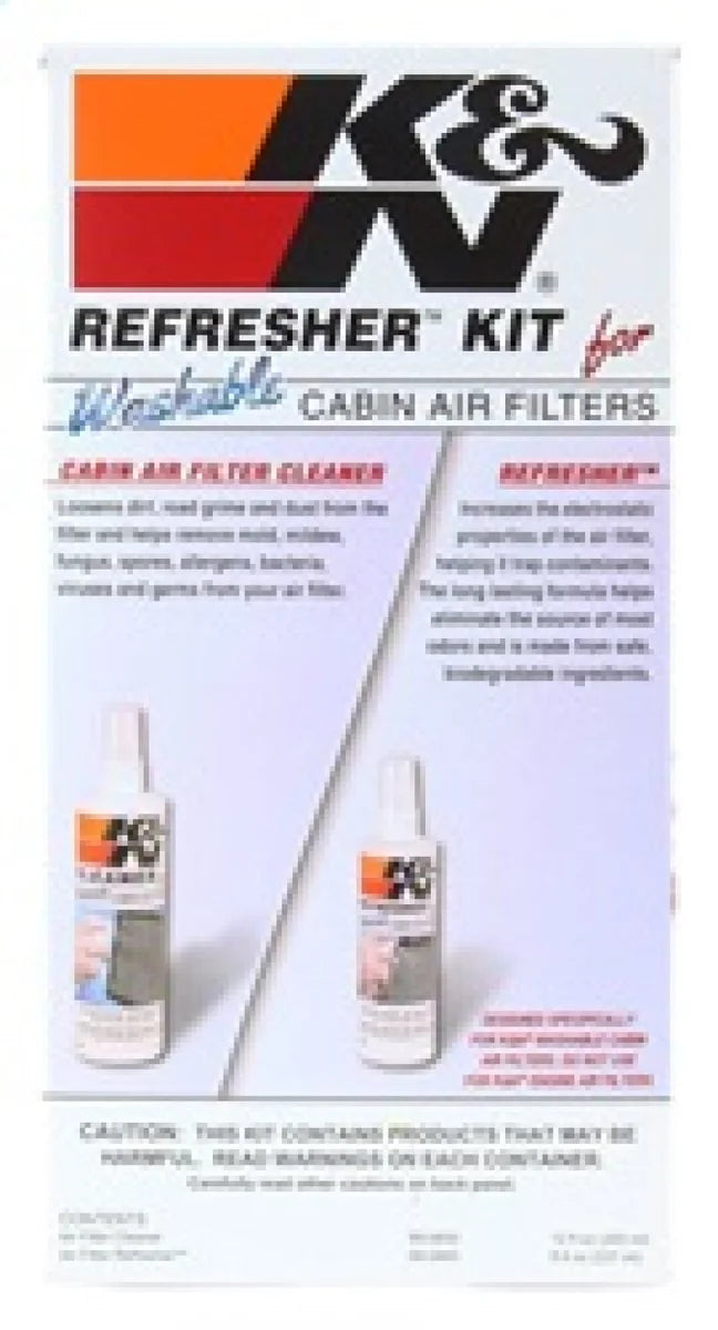 K&N Cabin Filter Cleaning Kit - Back View