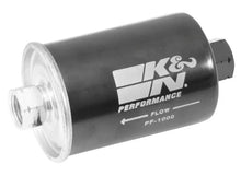 Load image into Gallery viewer, K&amp;N Cellulose Media Fuel Filter 2.125in OD x 4.281in L - Back View