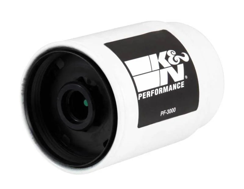 K&N Cellulose Media Fuel Filter 3.5in OD x 6.281in L - Side View