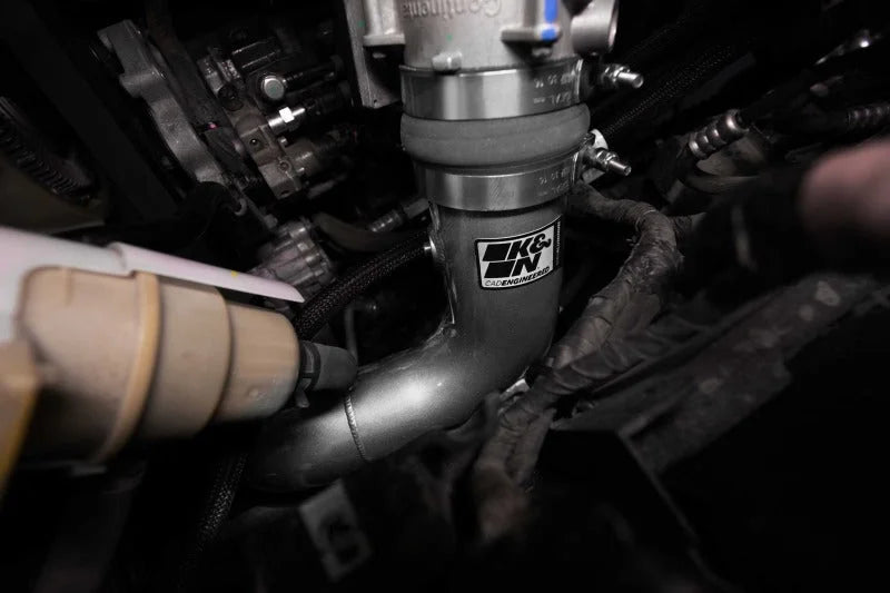 K&N Charge Pipe Kit fits 2013-2018 Ram 2500 / 2013-2018 Ram 3500 L6-6.7L Dsl - Back View