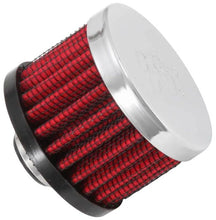 Load image into Gallery viewer, K&amp;N Clamp On Rubber Base Crankcase Vent Filter 0.375in Flange ID x 2in OD x 1.5in Height - Side View