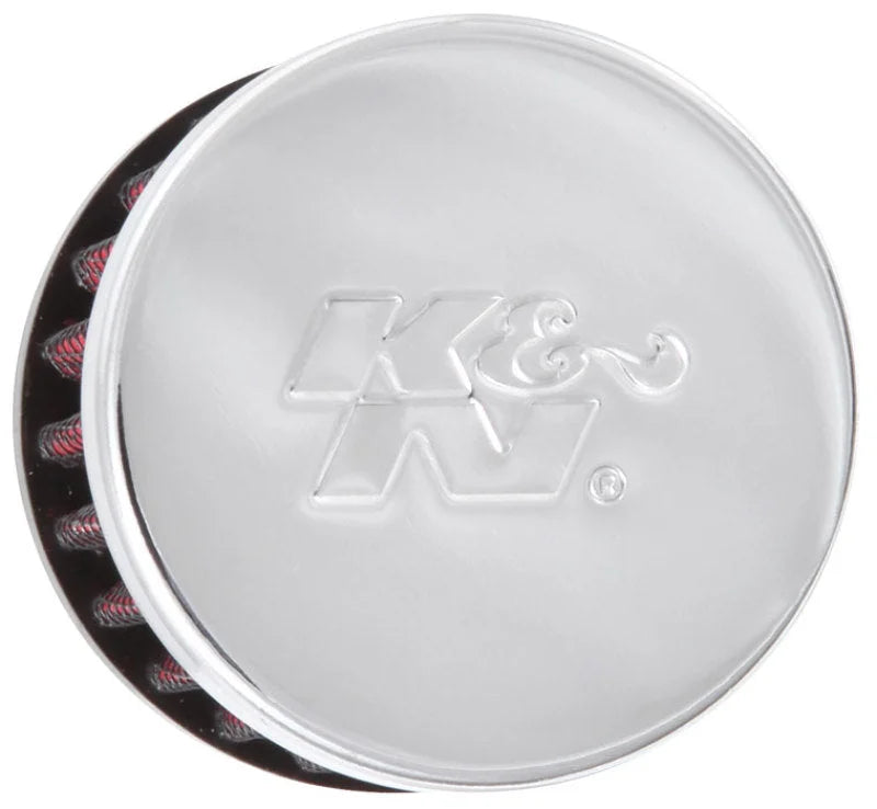 K&N Clamp On Rubber Base Crankcase Vent Filter 0.375in Flange ID x 2in OD x 1.5in Height - Installation View