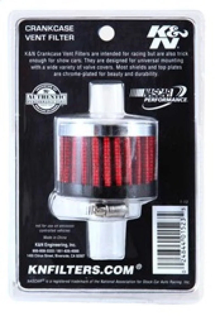 K&N Clamp On Rubber Base Crankcase Vent Filter 0.375in Flange ID x 2in OD x 1.5in Height - Additional View 9