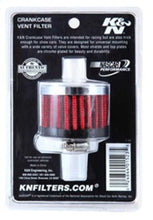 Load image into Gallery viewer, K&amp;N Clamp On Rubber Base Crankcase Vent Filter 0.375in Flange ID x 2in OD x 1.5in Height - Additional View 9
