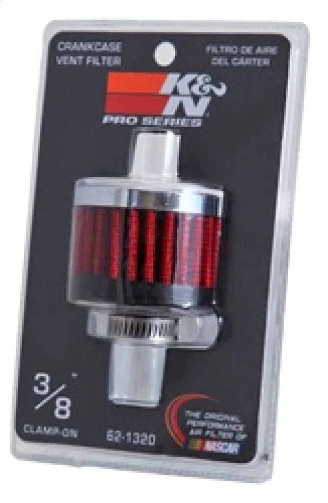K&N Clamp On Rubber Base Crankcase Vent Filter 0.375in Flange ID x 2in OD x 1.5in Height - Additional View 11