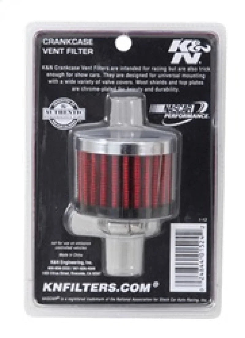 K&N Clamp On Rubber Base Crankcase Vent Filter 0.5in Flange ID 2in OD 1.5in Height - Additional View 5