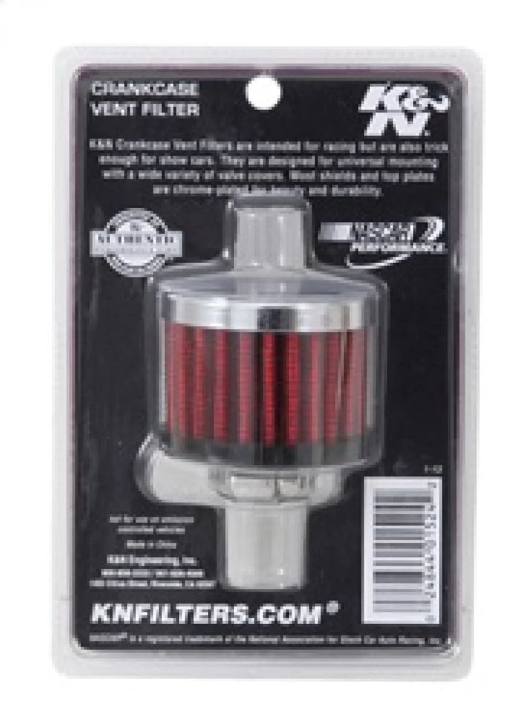 K&N Clamp On Rubber Base Crankcase Vent Filter 0.5in Flange ID 2in OD 1.5in Height - Additional View 5