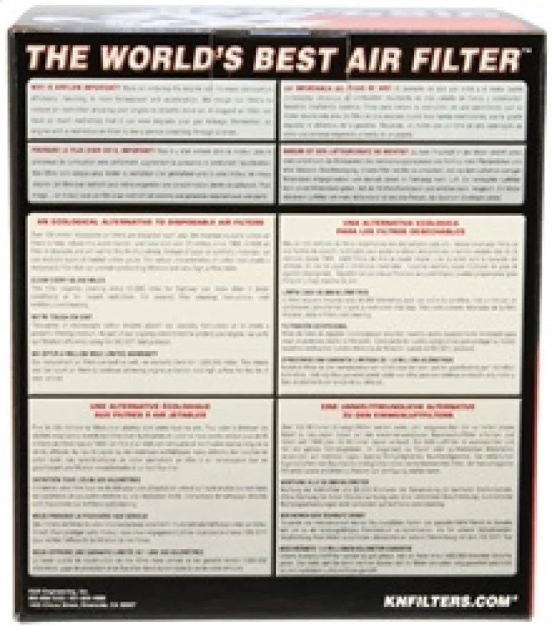 K&N Cone Filter 5in ID 6.5in base 4.5in top 5.625in height carbon fiber look - Side View