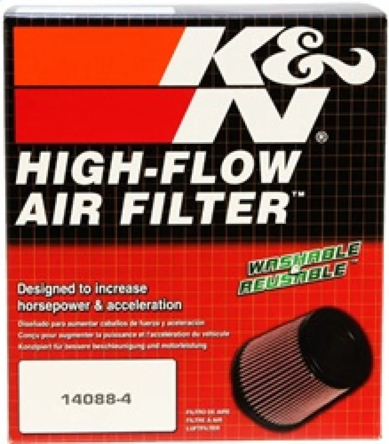 K&N Cone Filter 5in ID 6.5in base 4.5in top 5.625in height carbon fiber look - Installation View