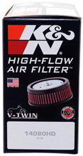Load image into Gallery viewer, K&amp;N Custom Air Filter Round 5-3/8in OD x 4in ID x 2in H - Installation View