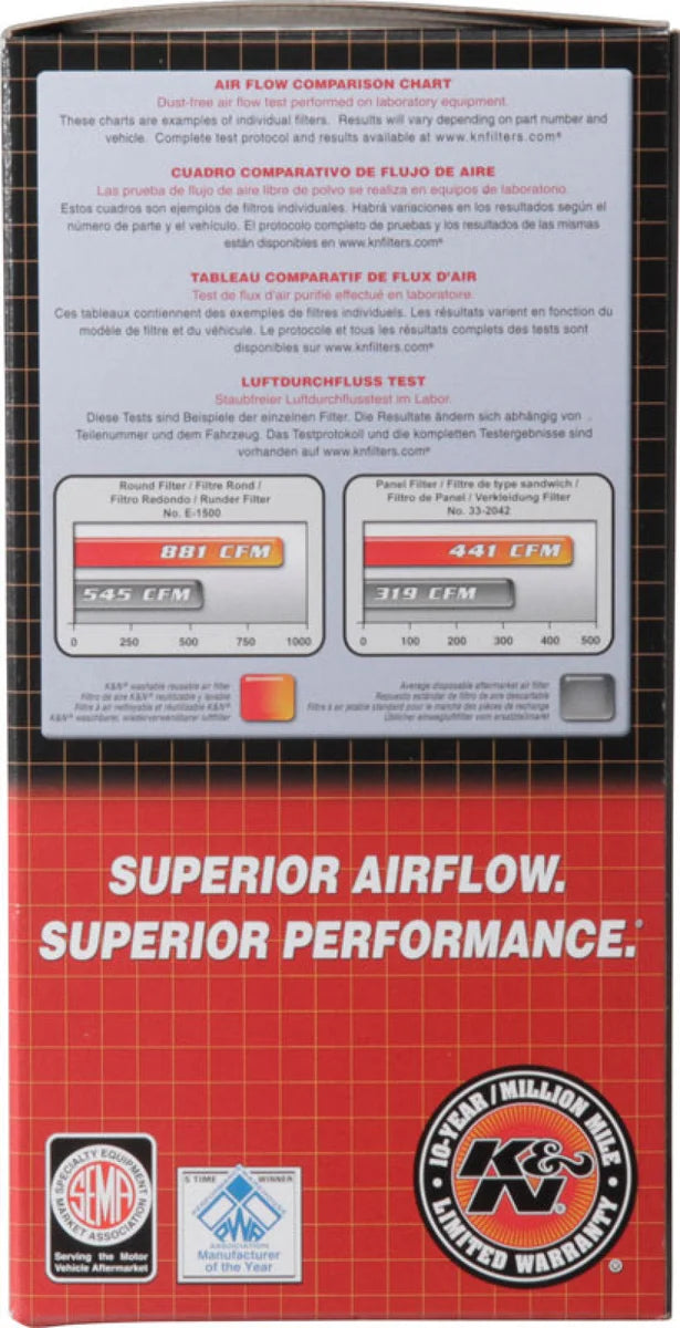 K&N Custom Oval Race Filter 5-1/8in FLG / 9in OD x 3-3/8in HW/VENT - Installation View