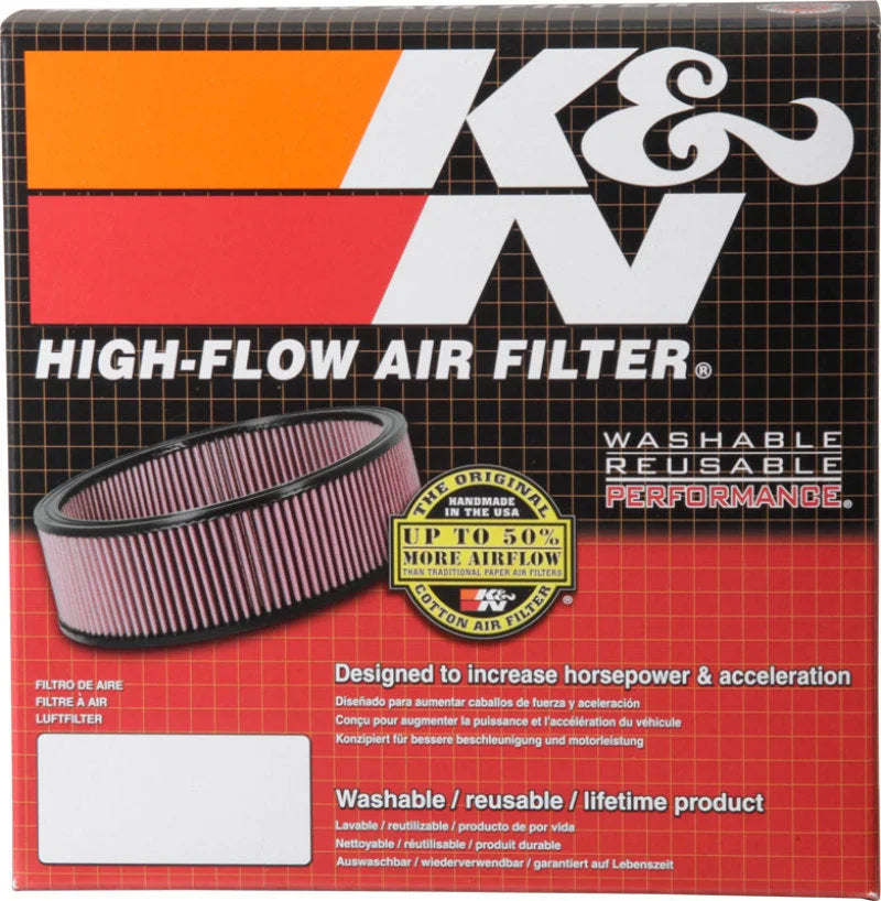 K&N Custom Oval Race Filter 5-1/8in FLG / 9in OD x 3-3/8in HW/VENT - Additional View 5