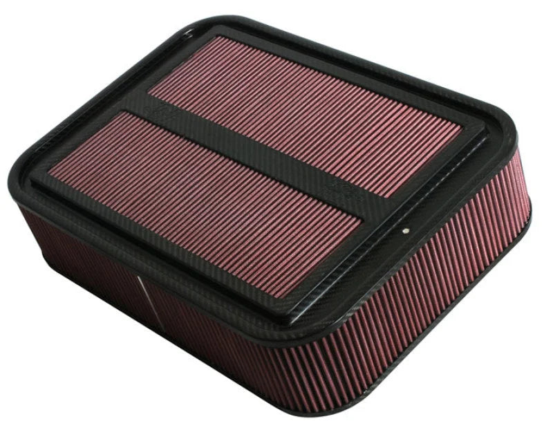K&N Custom Racing Assembly Carbon Fiber 4in Air Box w/o Base - Large - Main Product View
