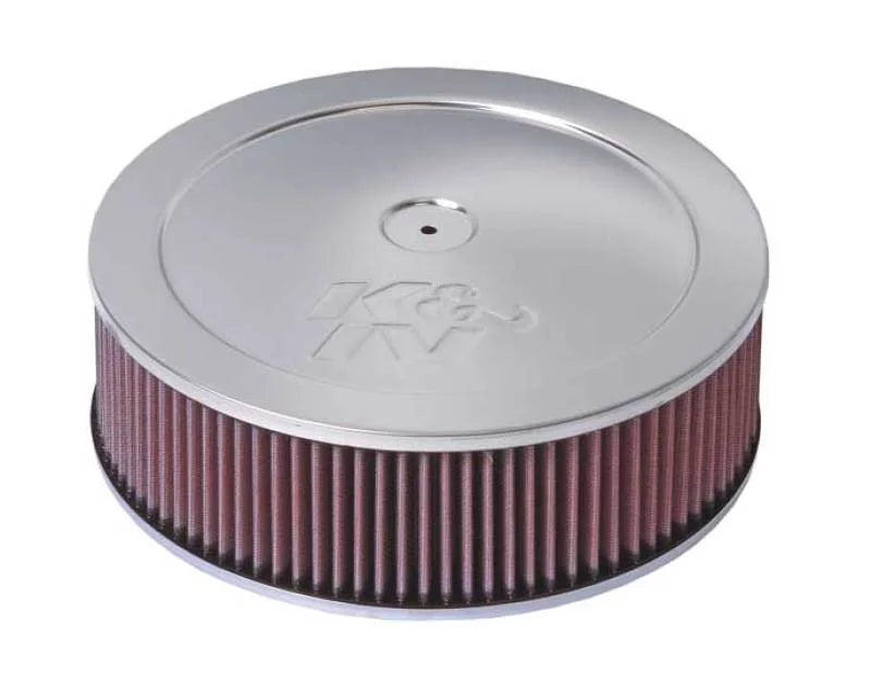 K&N Custom Round Filter 5-1/8in FLG / 11in Dia / 4-3/4in H w/VENT - Main Product View