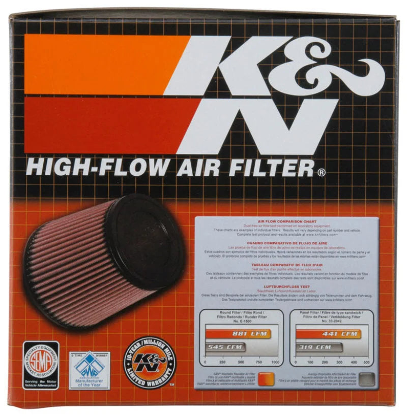 K&N Custom Round Racing Assembly Red 5.875in OD x1.313in ID x 1.813in Height - Additional View 5