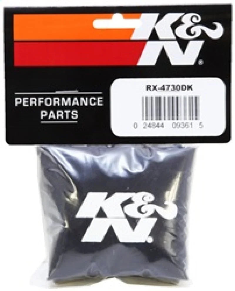 K&N Drycharger Air Filter Wrap Black RX-4730 - Side View