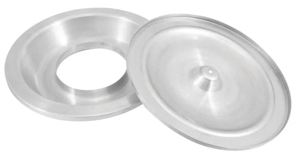 K&N 16in Spun Aluminum Top & Bottom Plate - Side View