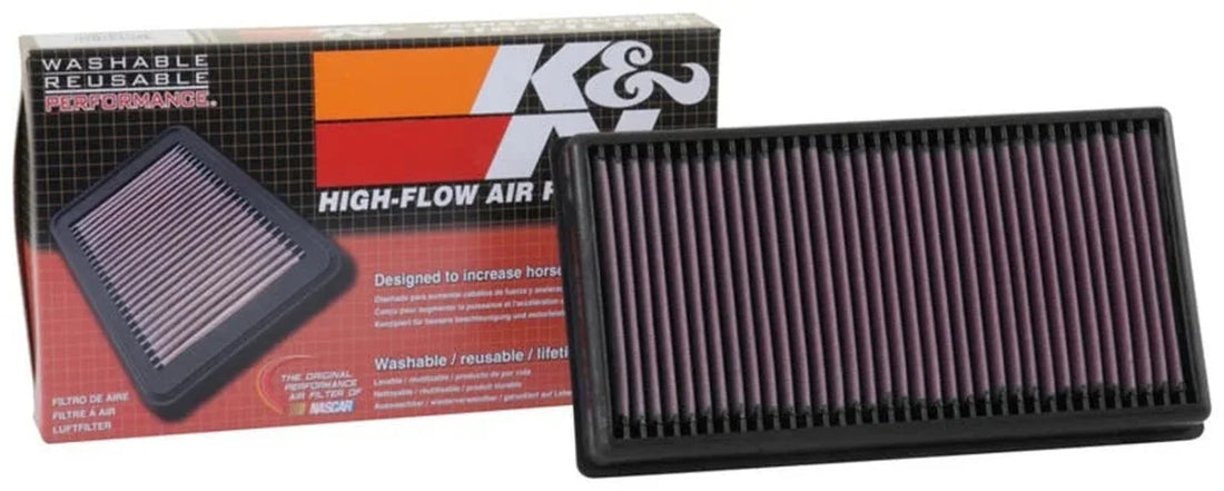K&N 2018 Volkswagen Atlas 3.6L V6 F/I Replacement Drop In Air Filter - Side View