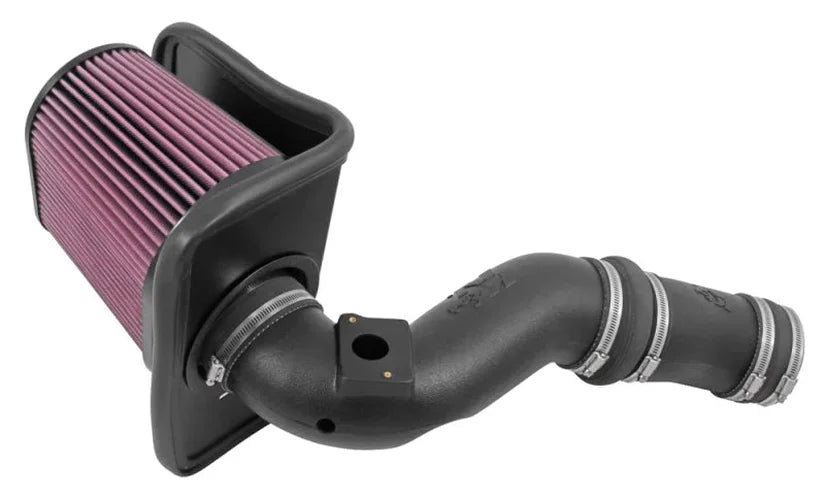 K&N 03-07 Ford F-Series / Excursion V8-6.0L Performance Intake Kit - Side View