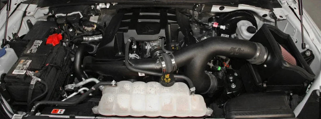 K&N 2015 FORD F150 2.7L V6 Performance Intake Kit - Side View