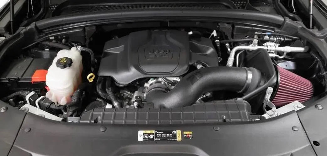 K&N 22-23  Jeep Grand Cherokee 5.7L V8 Performance Air Intake System - Side View