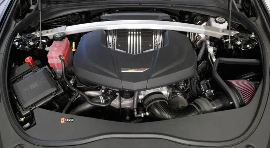 K&N 2016-2017 Cadillac CTS-V 6.2L V8 AirCharger Performance Intake - Back View