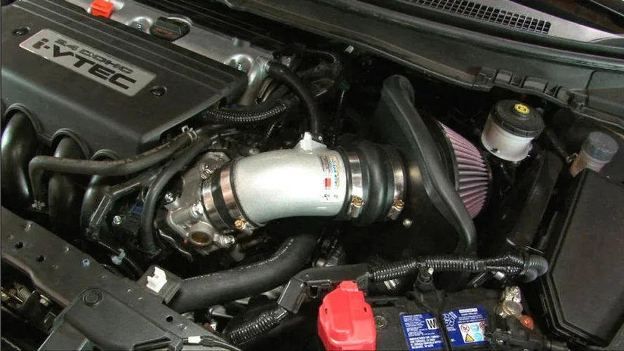 K&N 12 Honda Civic Si 2.4L L4 Silver Typhoon Intake - Side View