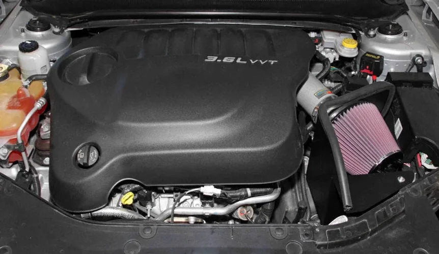 K&N 11-13 Dodge Avenger 3.6L V6 Silver Typhoon Intake - Back View