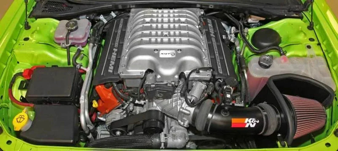 K&N 2015 Dodge Challenger/Charger 6.2L V8 Typhoon Short Ram Intake - Side View
